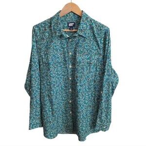 Lands End 365 Long Sleeve Tunic Top Roll Tab Sleeves Moisture Wicking